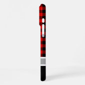 Custom Black Red Buffalo Lumberjack Kariertes Must iPhone Hülle (Linke Seite)