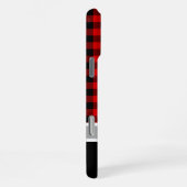 Custom Black Red Buffalo Lumberjack Kariertes Must iPhone Hülle (Rechte Seite)