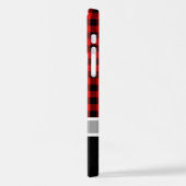 Custom Black Red Buffalo Lumberjack Kariertes Must iPhone Hülle (Linke Seite)