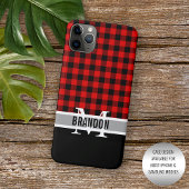 Custom Black Red Buffalo Lumberjack Kariertes Must iPhone Hülle