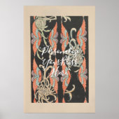 CUSTOM Black & Red Butterfly Kaleidoscope Art Poster (Vorne)