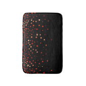 Custom Black Red Glitzer Confetti Personalisiert Badematte (Vorderseite Vertikal)