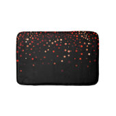 Custom Black Red Glitzer Confetti Personalisiert Badematte (Vorderseite)