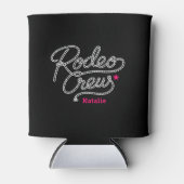 Custom Black Rodeo Crew Western Bachelorette Party Dosenkühler (Vorderseite)