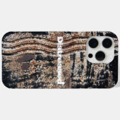 Custom Black Rusty Metal Grunge Foto Case-Mate iPhone Hülle (Rückseite (Horizontal))