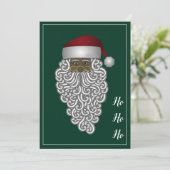 Custom Black Santa Claus Green Weihnachten (Stehend Vorderseite)