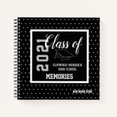 Custom Black Senior Class 2021 High School Book Notizblock (Vorderseite)