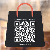 Custom Black Shopping Bag geformt Werbeshop Fensteraufkleber (Blatt 2)