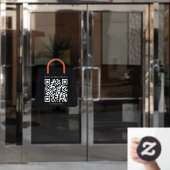 Custom Black Shopping Bag geformt Werbeshop Fensteraufkleber (Büro Tür)