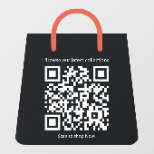 Custom Black Shopping Bag geformt Werbeshop Fensteraufkleber (Blatt)