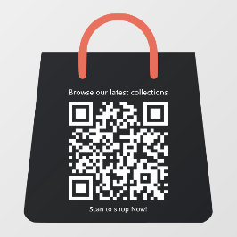 Custom Black Shopping Bag geformt Werbeshop Fensteraufkleber