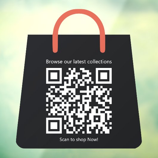 Custom Black Shopping Bag geformt Werbeshop Fensteraufkleber (Blatt 3)