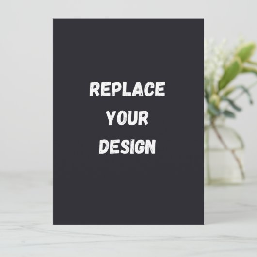 Custom black simple Design Add Photo or Text (Stehend Vorderseite)