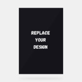 Custom black simple Design Add Photo or Text Acrylschild (Vorderseite)