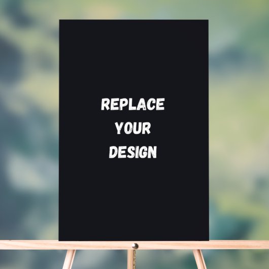 Custom black simple Design Add Photo or Text Acrylschild (Neutral)