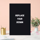 Custom black simple Design Add Photo or Text Acrylschild (Hochzeit)