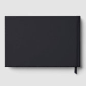 Custom black simple Design Add Photo or Text Gästebuch (Rückseite)