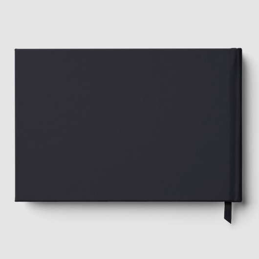 Custom black simple Design Add Photo or Text Gästebuch (Rückseite)