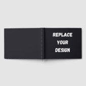 Custom black simple Design Add Photo or Text Gästebuch (Voll)