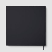 Custom black simple Design Add Photo or Text Gästebuch (Rückseite)