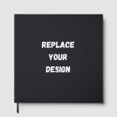 Custom black simple Design Add Photo or Text Gästebuch (Vorderseite)