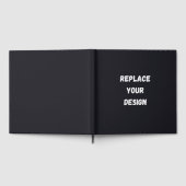 Custom black simple Design Add Photo or Text Gästebuch (Voll)