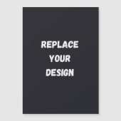 Custom black simple Design Add Photo or Text Magnetkarte (Vorderseite)