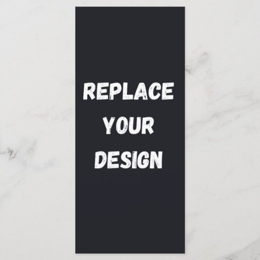 Custom black simple Design Add Photo or Text Menükarte (Vorderseite)