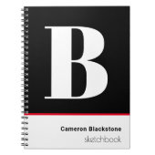 Custom Black Sketchbook Notizblock (Vorderseite)