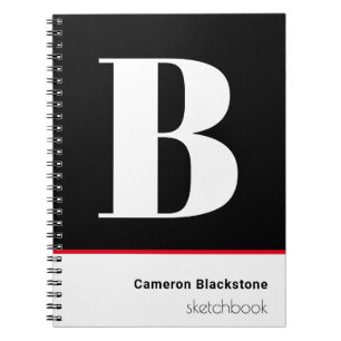 Custom Black Sketchbook Notizblock
