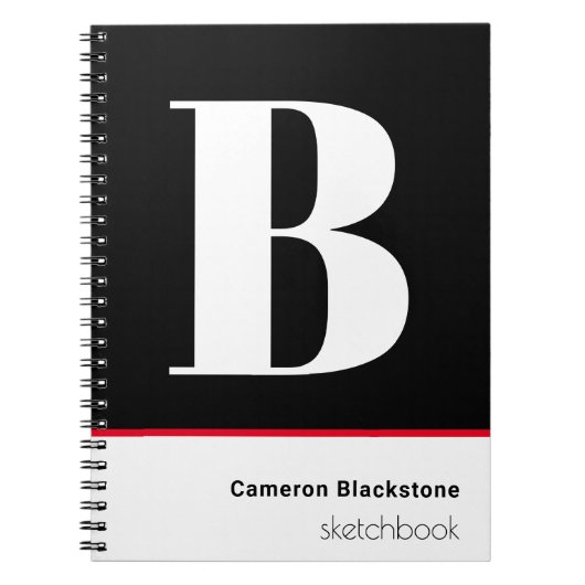 Custom Black Sketchbook Notizblock (Vorderseite)