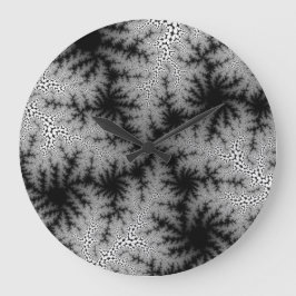 Custom Black Smoke Speckle Large Round Wall Clock Große Wanduhr