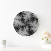 Custom Black Smoke Speckle Large Round Wall Clock Große Wanduhr (Zuhause)