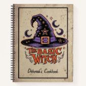 Custom Black Spooky Beängstigendes Skript Hallowee Notizblock (Vorderseite)