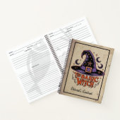 Custom Black Spooky Beängstigendes Skript Hallowee Notizblock (Innenseite)