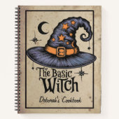 Custom Black Spooky Fright Script Halloween Hexe Notizblock (Vorderseite)