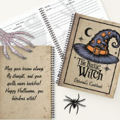 Custom Black Spooky Fright Script Halloween Hexe Notizblock