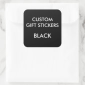 Custom BLACK SQUARE Large Gift Stickers Template (Tasche)