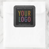 Custom Black Square Stickers mit Firmenlogo (Tasche)