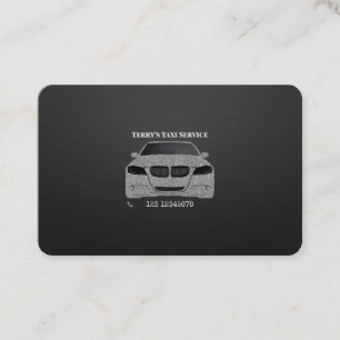 Custom Black Taxi Service Business Card Visitenkarte