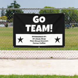 Custom Black Team Banner