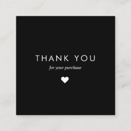 Custom Black Typografy Business QR Code Vielen Dan Rabattkarte