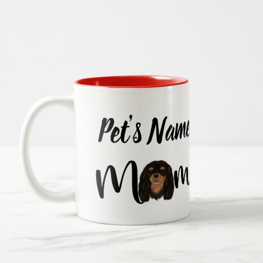 Custom Black und Tan Cavalier King Charles Zweifarbige Tasse (Links)