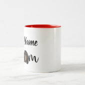 Custom Black und Tan Cavalier King Charles  Zweifarbige Tasse (Mittel)