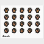 Custom Black und Tan Cavalier Spaniel Runder Aufkleber (Blatt)