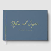 Custom Black Wedding mit Luxury Foil Letting Gästebuch (Vorderseite)