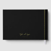Custom Black Wedding mit Luxury Foil Letting Gästebuch (Rückseite)