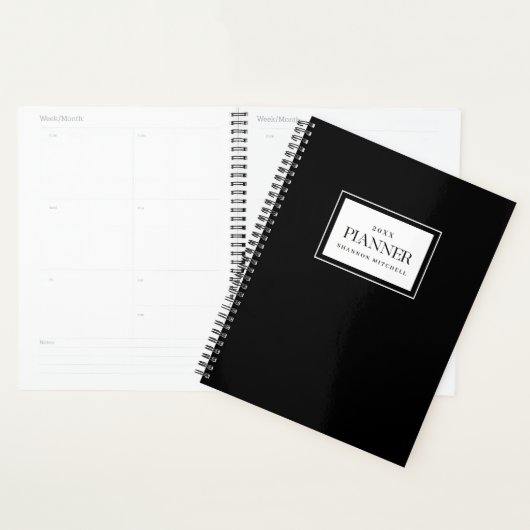 Custom Black Weekly Monthly Work Zuhause Organisie Planer (Anzeige)