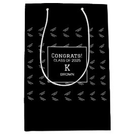 Custom Black/White Abschluss Geschenktasche Mittlere Geschenktüte