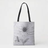 Custom Black & White Daisy Tasche (Vorderseite)